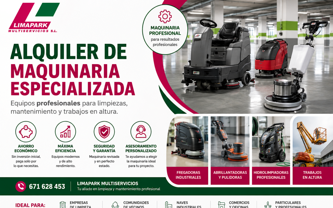 Alquiler de maquinaria especializada en Elche y Alicante